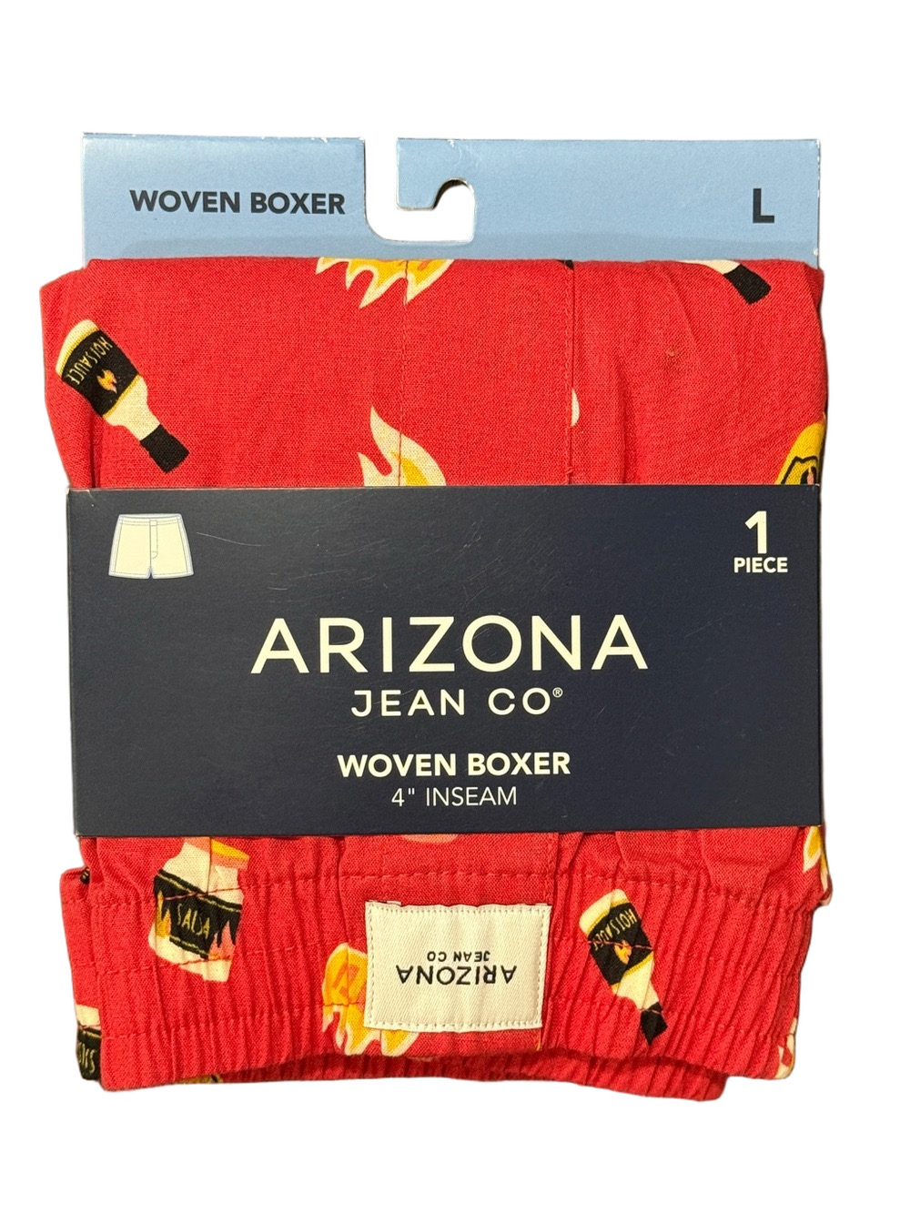 Mens Spicy Hot Sauce Bottles Boxer Shorts - Size Large - Arizona Jean Co - NWT